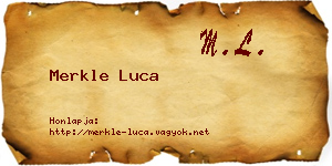 Merkle Luca névjegykártya